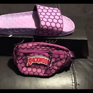 Backwoods purple fanny pack and slides